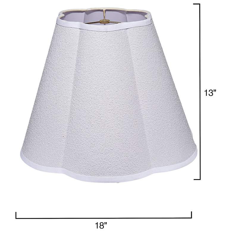 Image 2 Jamie Young Scalloped White Polyester 18" Shade more views