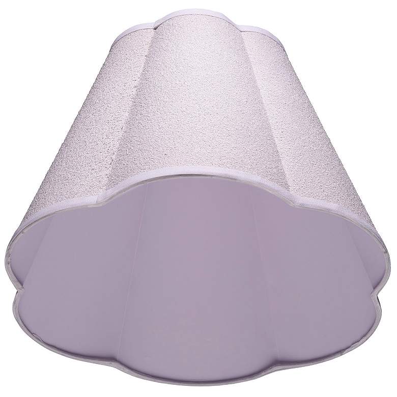 Image 4 Jamie Young Scalloped White Polyester 18" Shade more views