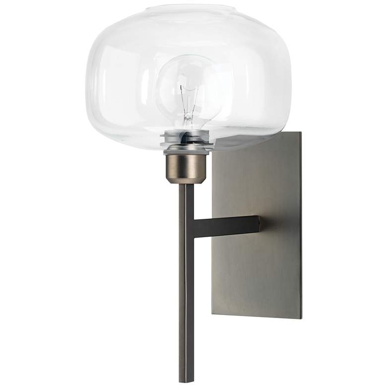 Image 1 Jamie Young Scando 13 1/2 inch High Gun Metal Wall Sconce
