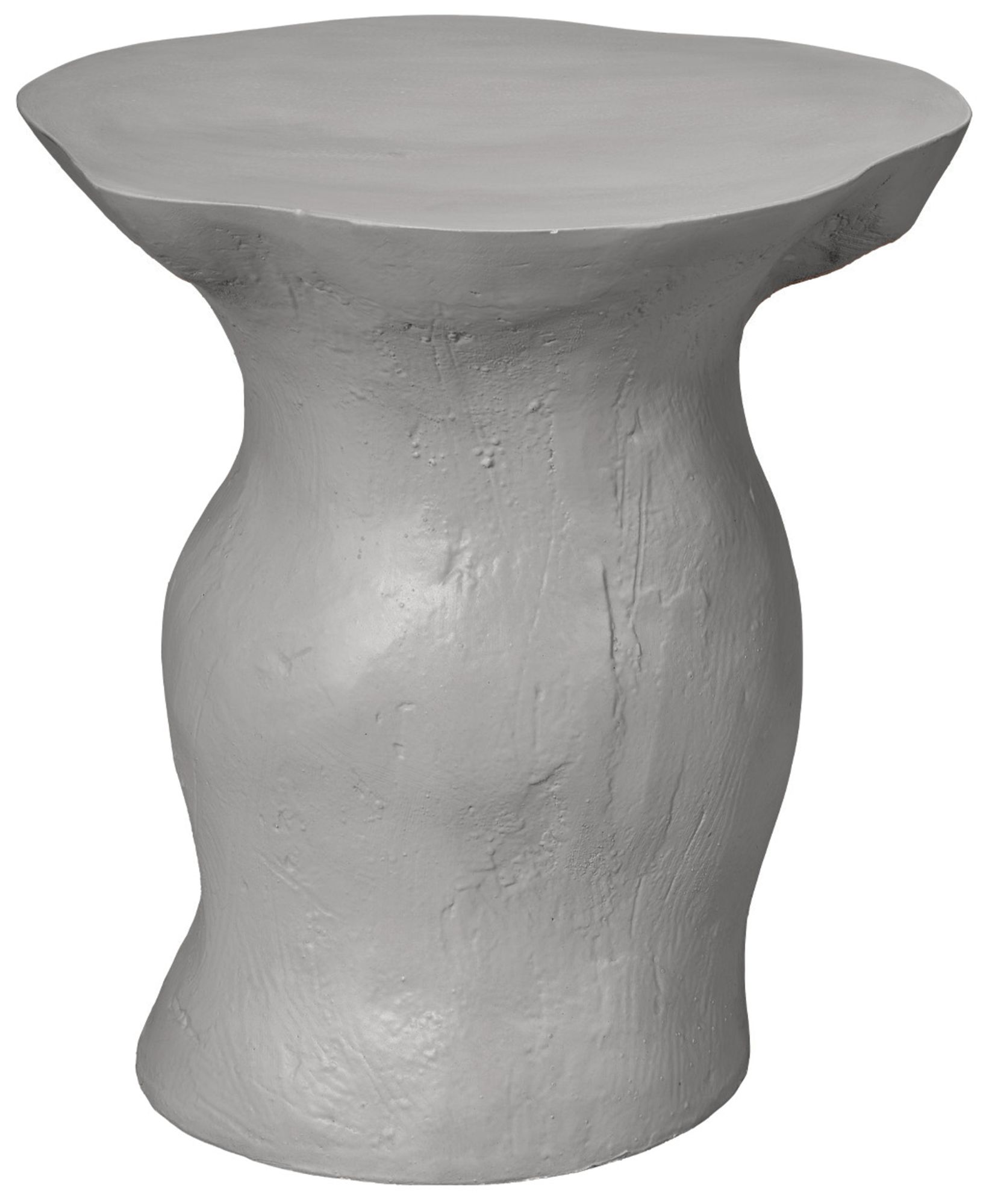 Image 2 Jamie Young Sculpt Fiber Glass Indoor/Outdoor Cement Rustic Side Table