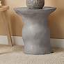 1_Jamie Young Sculpt Fiber Glass Indoor/Outdoor Cement Rustic Side Table