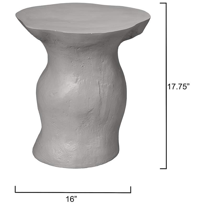 Image 3 Jamie Young Sculpt Fiber Glass Indoor/Outdoor Cement Rustic Side Table more views