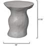 3_Jamie Young Sculpt Fiber Glass Indoor/Outdoor Cement Rustic Side Table more views