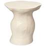 1_Jamie Young Sculpt Fiber Glass Indoor/Outdoor Cream Side Table