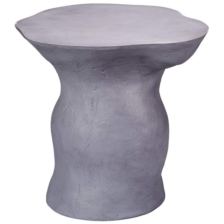 Image 1 Jamie Young Sculpt Fiber Glass Indoor/Outdoor Steel Grey Side Table