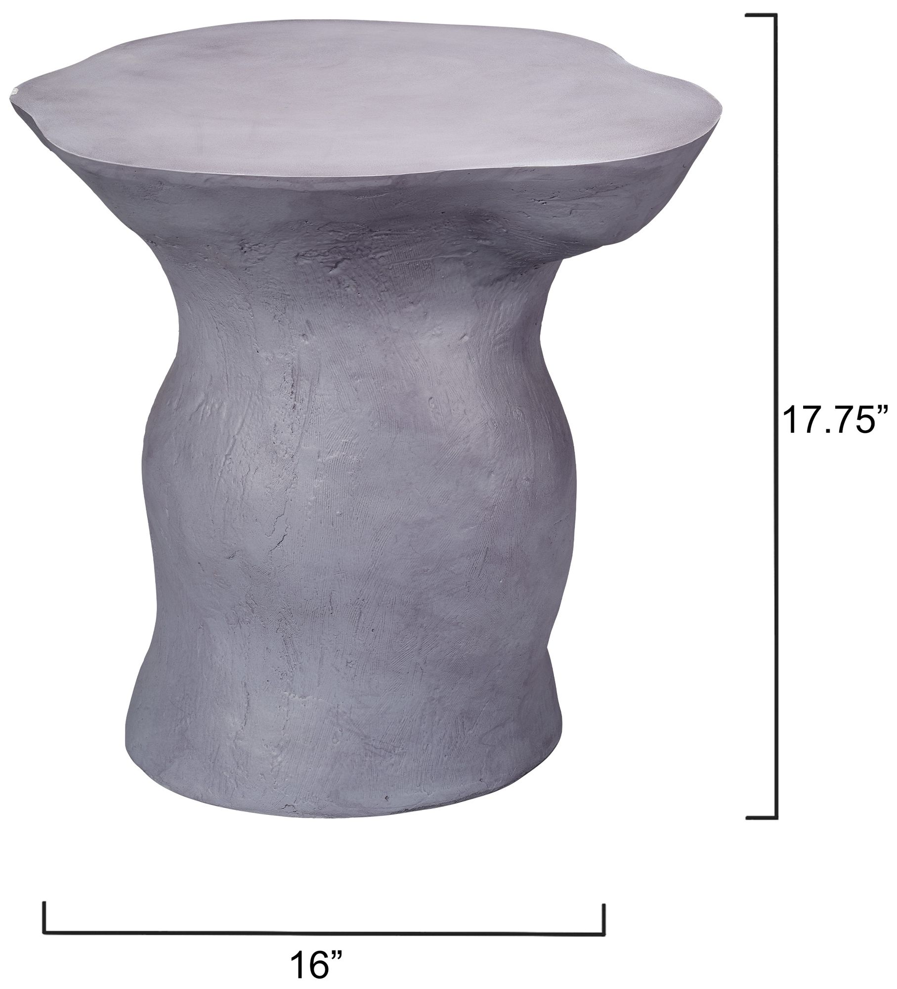 Image 3 Jamie Young Sculpt Fiber Glass Indoor/Outdoor Steel Grey Side Table more views
