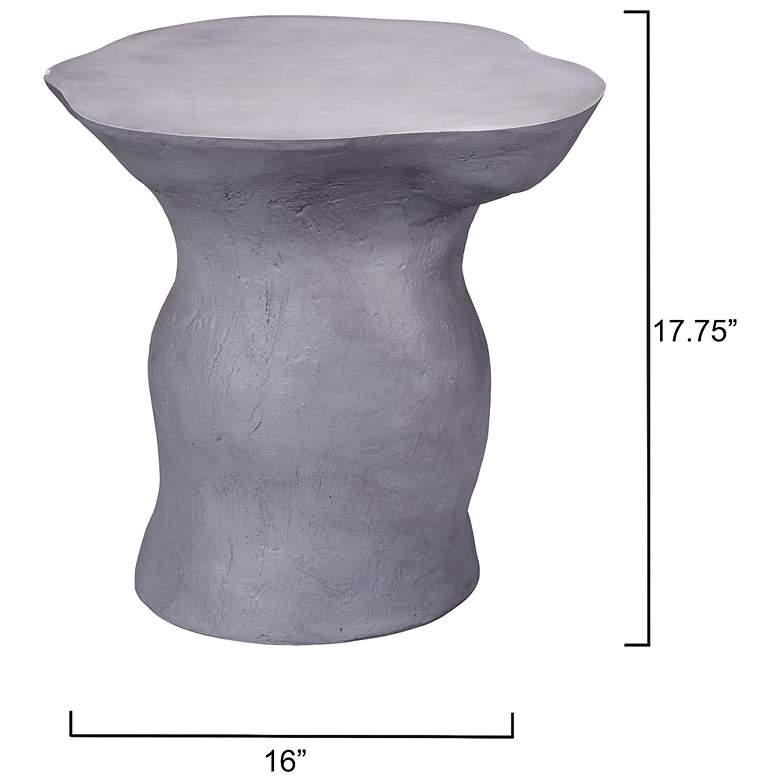 Image 3 Jamie Young Sculpt Fiber Glass Indoor/Outdoor Steel Grey Side Table more views