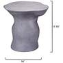 3_Jamie Young Sculpt Fiber Glass Indoor/Outdoor Steel Grey Side Table more views