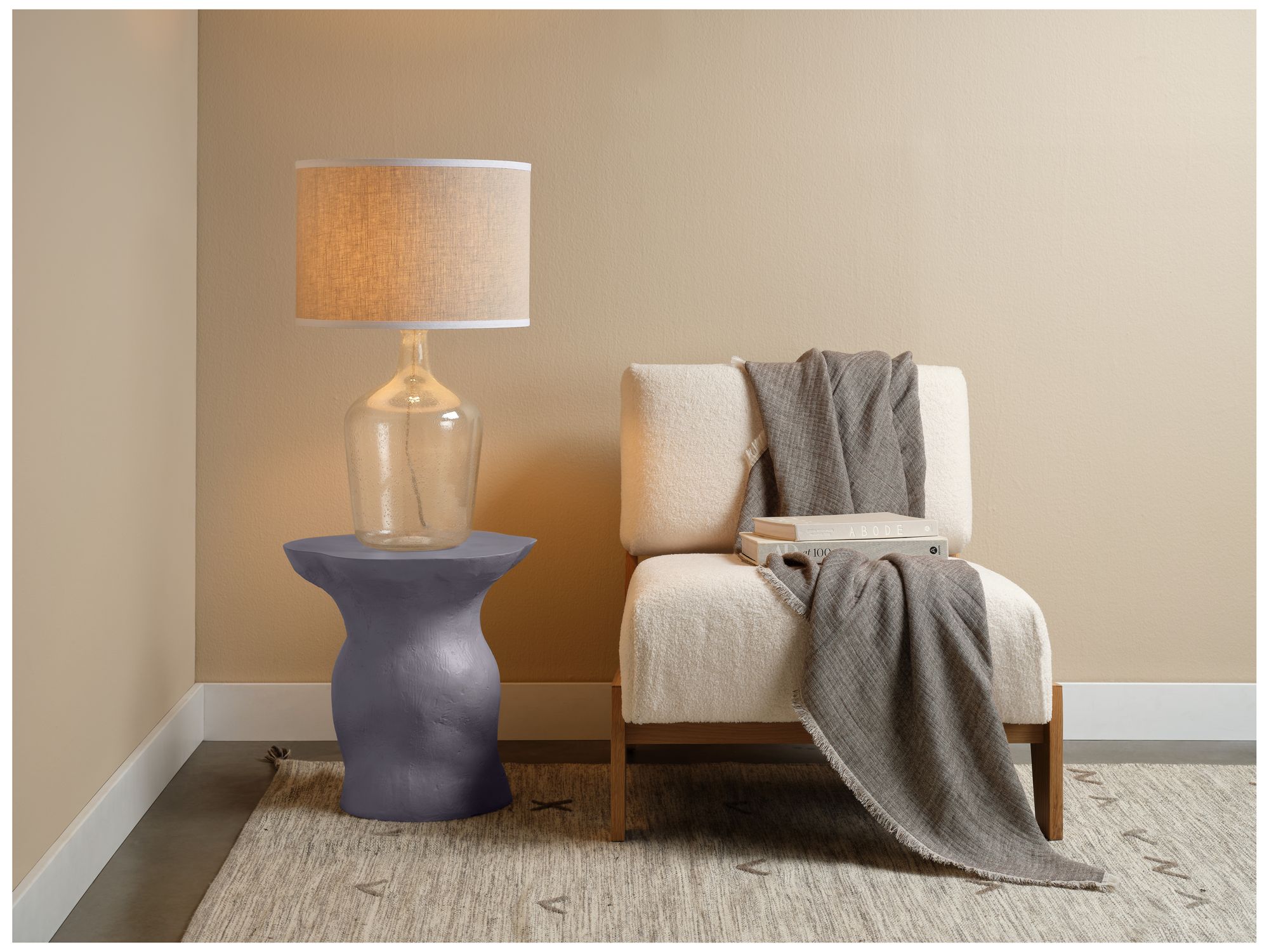 Image 5 Jamie Young Sculpt Fiber Glass Indoor/Outdoor Steel Grey Side Table more views