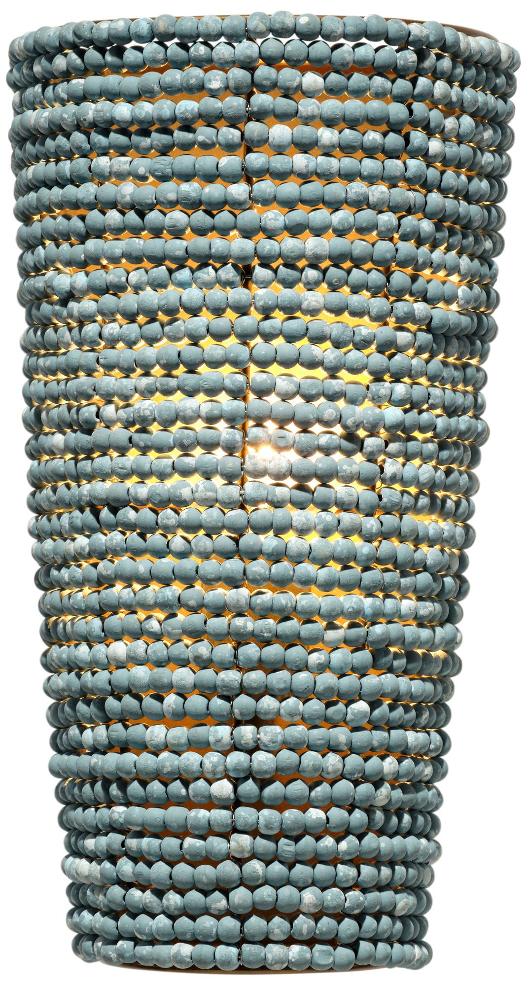 Image 5 Jamie Young Seawall 1-Light Beaded Cone Wall Sconce 14" in Blue more views