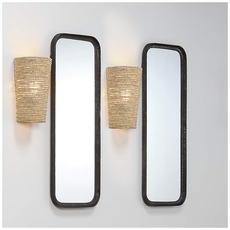 Image 2 Jamie Young Seawall 1-Light Beaded Cone Wall Sconce more views