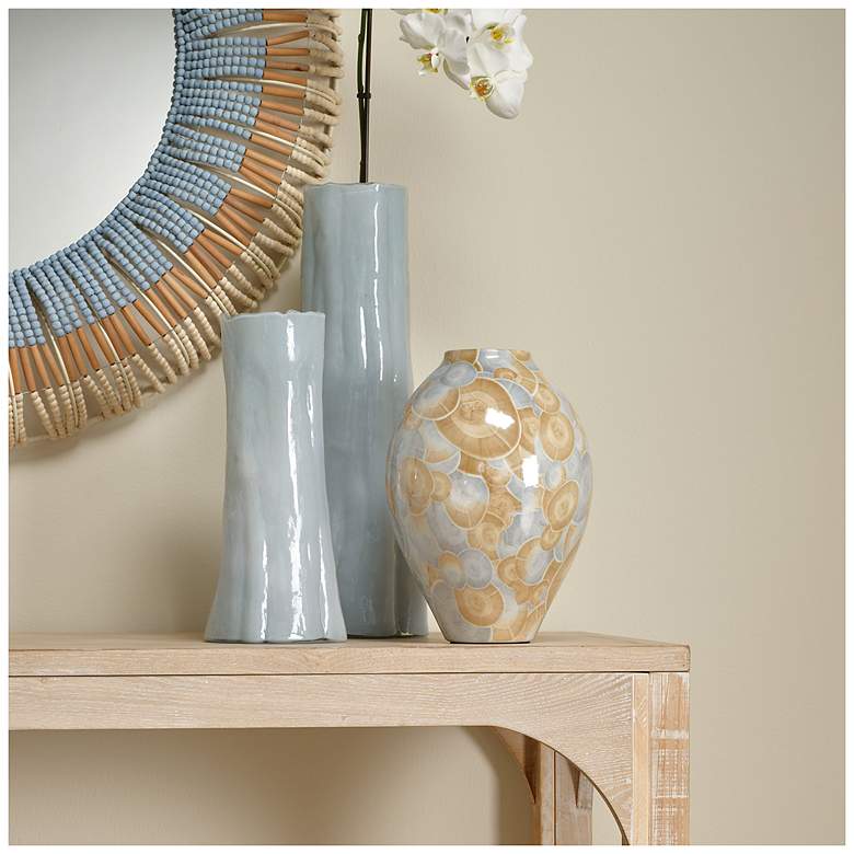 Image 2 Jamie Young Sequoia Blue Glass Decorative Vase, Small more views