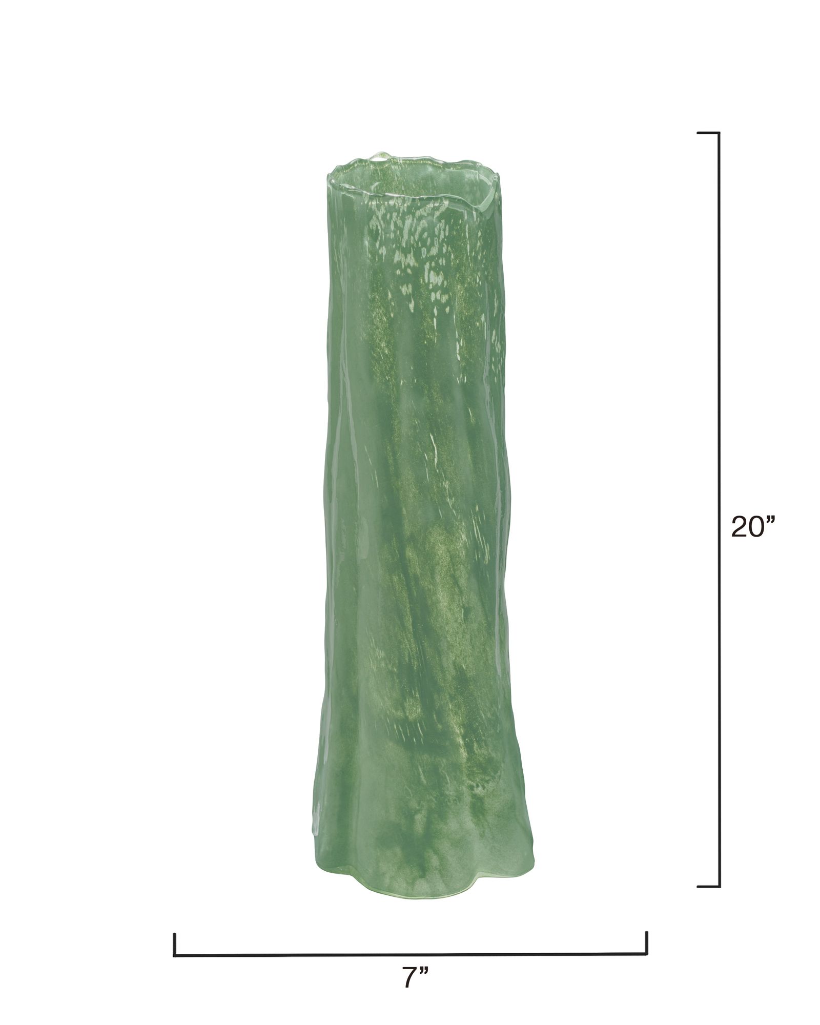 Image 3 Jamie Young Sequoia Green Glass Decorative Vase 20" more views