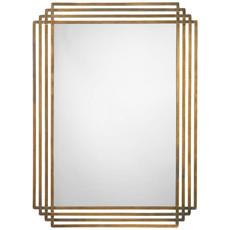 Image 2 Jamie Young Serai Antique Brass 32 inch x 44 inch Wall Mirror