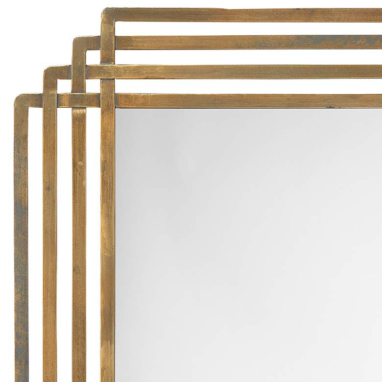 Image 3 Jamie Young Serai Antique Brass 32" x 44" Wall Mirror more views