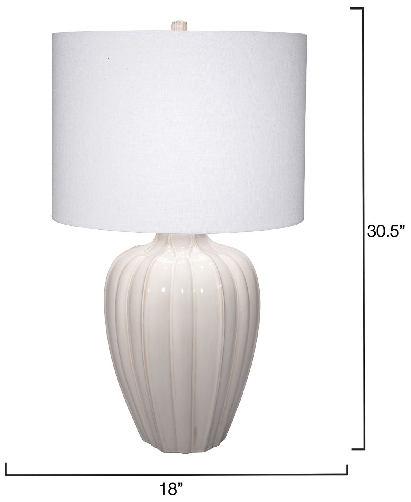 Image 3 Jamie Young Seraphina Ceramic Table Lamp with Linen Shade more views