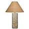 Jamie Young Serene Ceramic Table Lamp with Raffia Shade