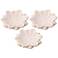 Jamie Young Set of 3 Small Marble Lotus Plates