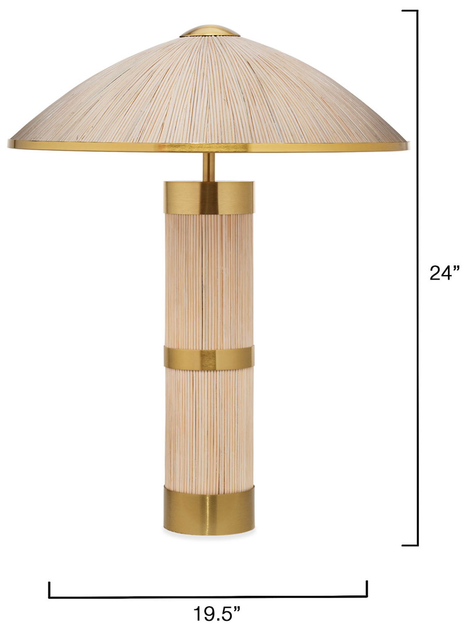 Image 3 Jamie Young Seychelles Rattan Table Lamp 24" more views