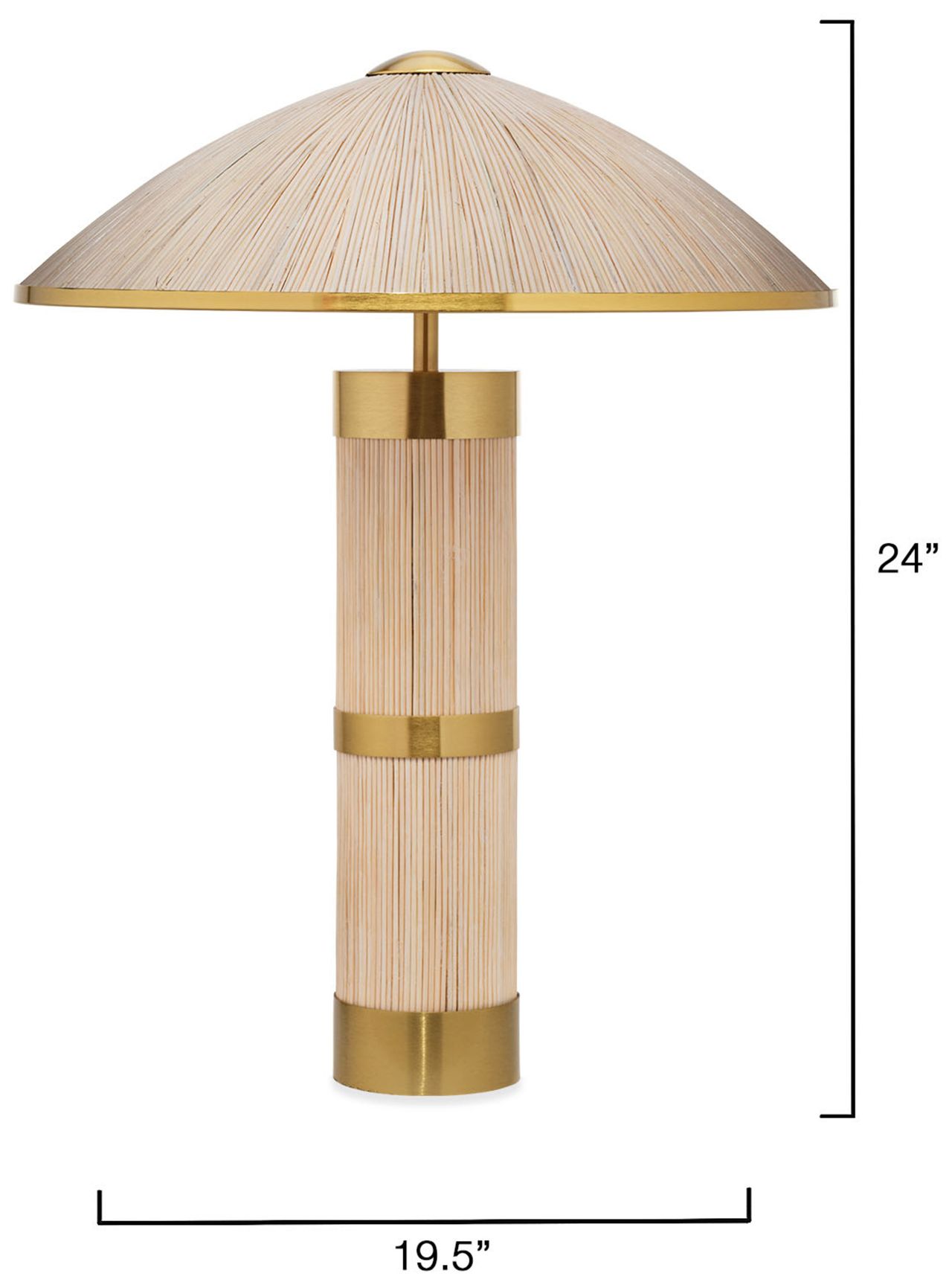 Image 6 Jamie Young Seychelles Rattan Table Lamp 24" more views
