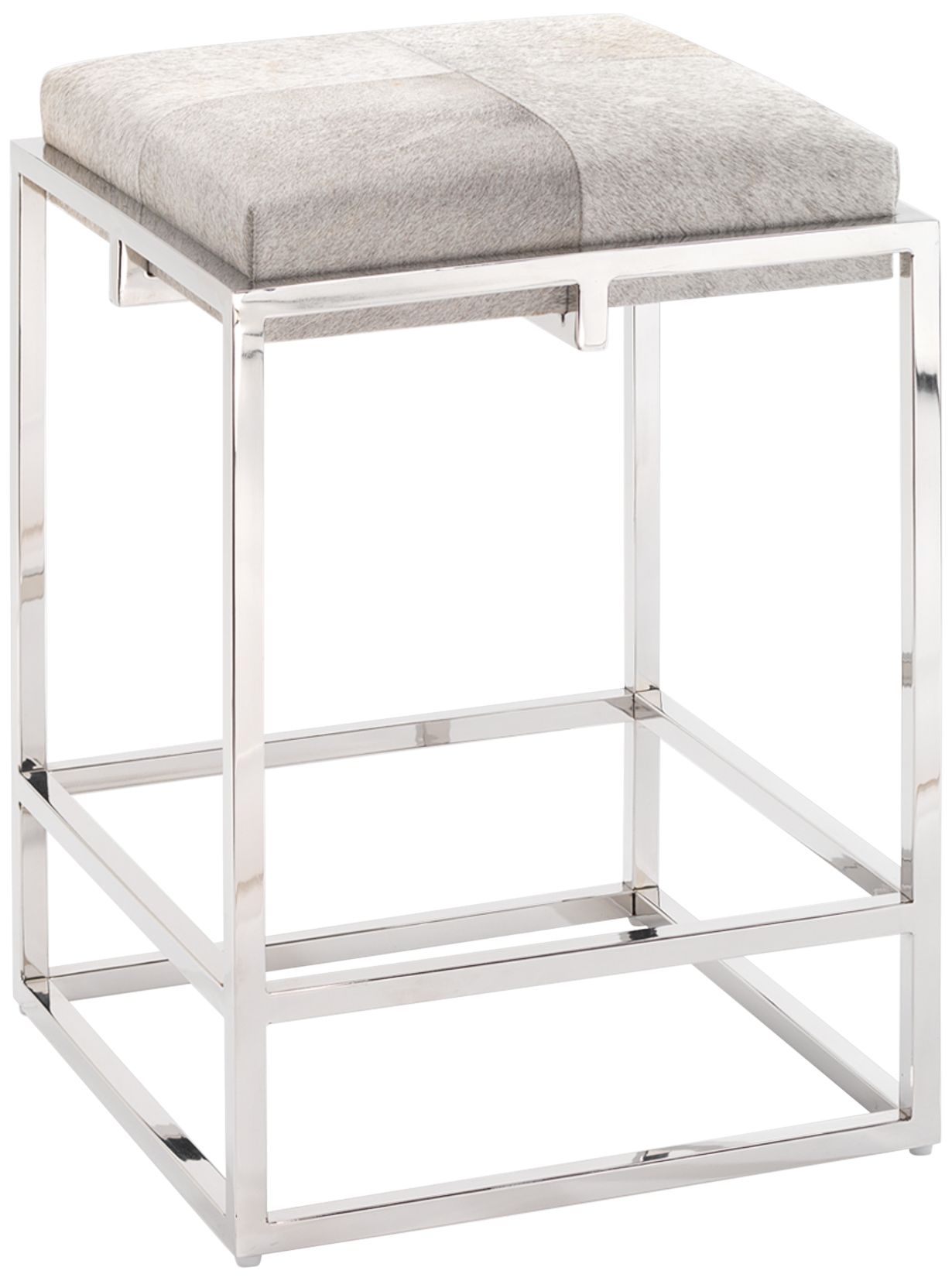 Brushed nickel vanity online stool