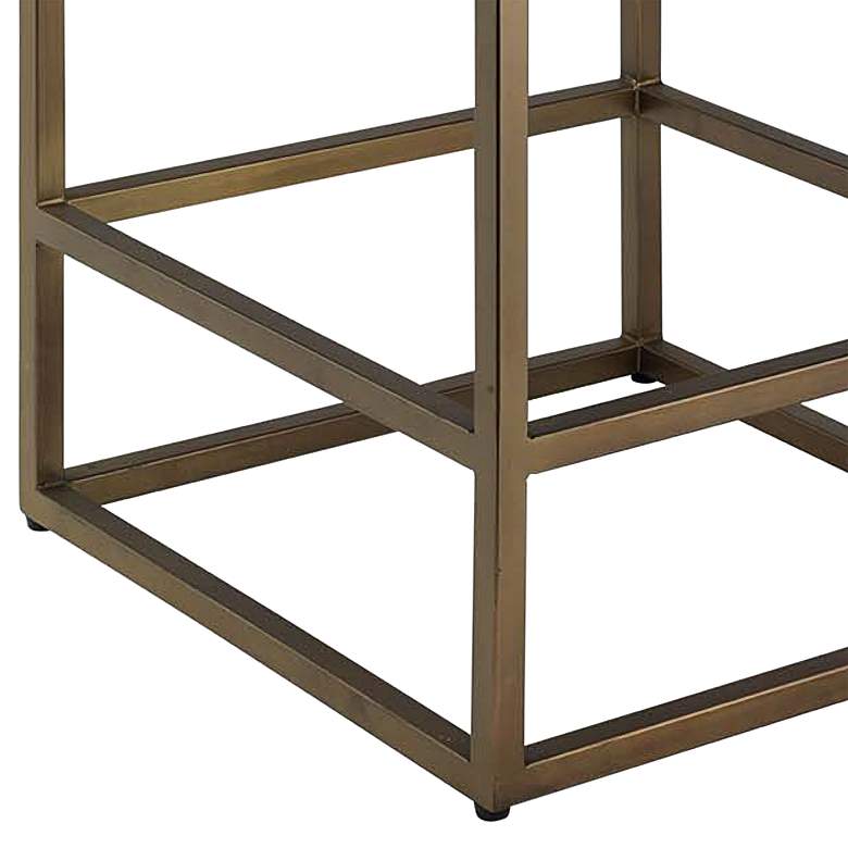 Image 3 Jamie Young Shelby 27" High White Hide and Antique Brass Counter Stool more views