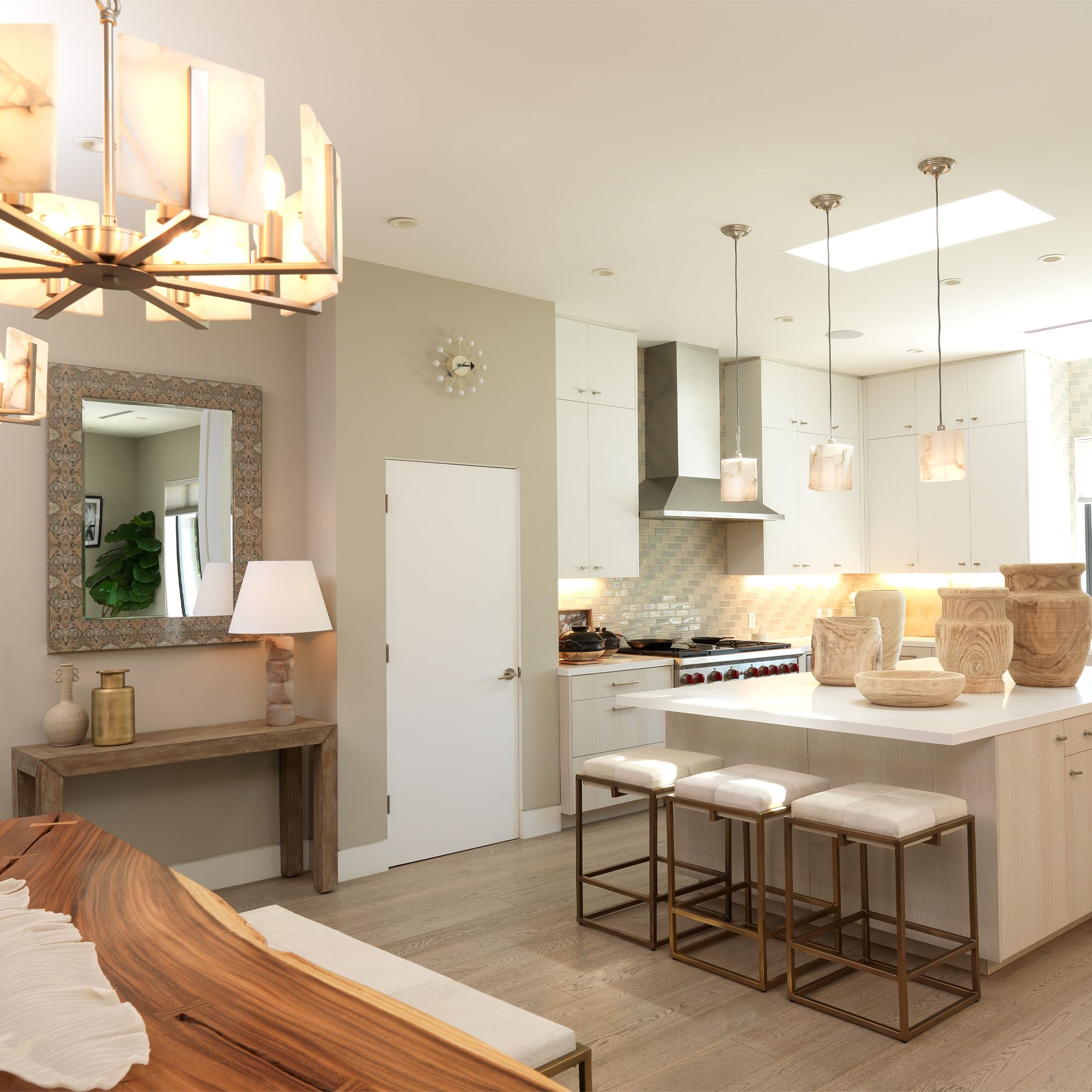 Image 5 Jamie Young Shelby 27" High White Hide and Antique Brass Counter Stool more views