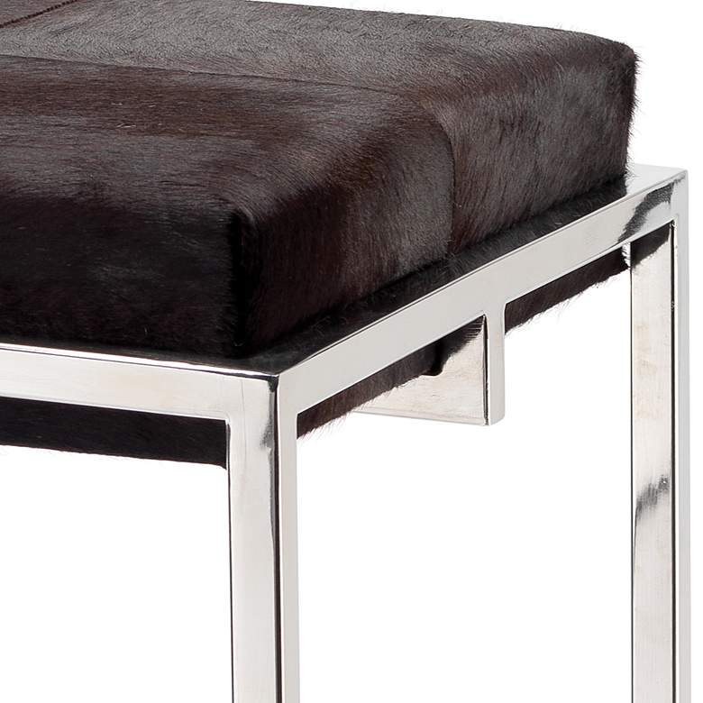 Image 2 Jamie Young Shelby 33" High Espresso Hide and Nickel Bar Stool more views
