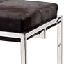 Jamie Young Shelby 33" High Espresso Hide and Nickel Bar Stool