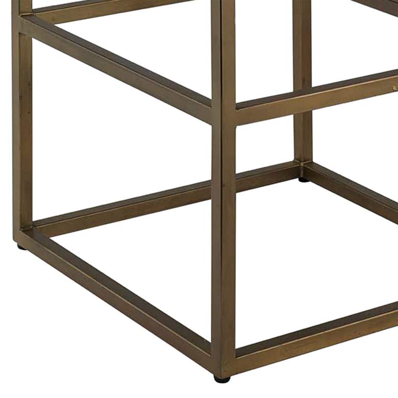 Image 3 Jamie Young Shelby 33" High White Hide and Antique Brass Bar Stool more views