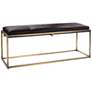 Jamie Young Shelby 51" Wide Espresso and Antique Brass Banquette Bench