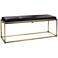 Jamie Young Shelby 51" Wide Espresso and Antique Brass Banquette Bench