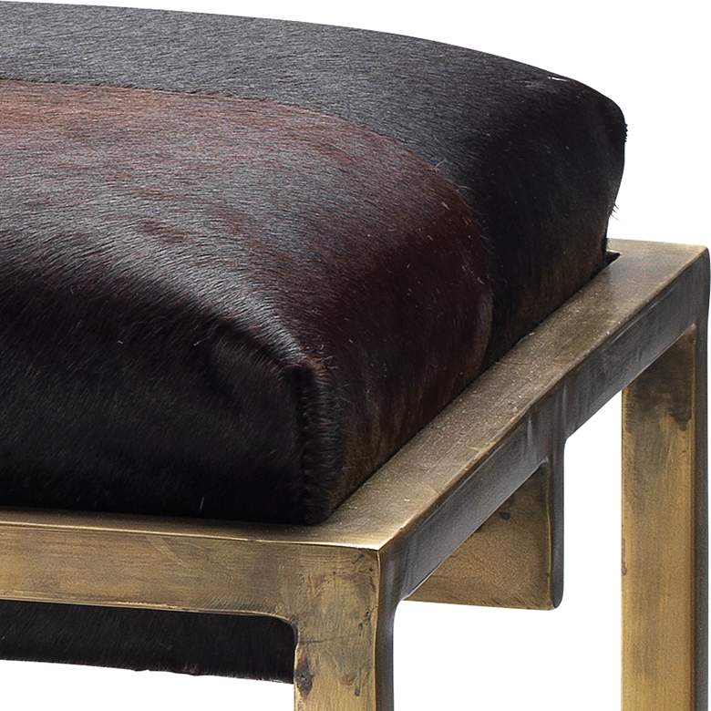 Image 3 Jamie Young Shelby 51" Wide Espresso and Antique Brass Banquette Bench more views