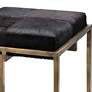 Jamie Young Shelby Espresso Hide and Antique Brass Stool