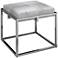 Jamie Young Shelby Gray Animal Hide and Nickel Stool