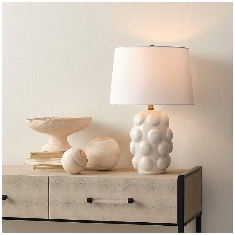 Image 2 Jamie Young Silas Ceramic Table Lamp with Linen Shade more views