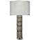 Jamie Young Silver Carved Column Table Lamp