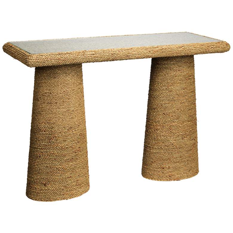 Image 1 Jamie Young Skipper 32" Wide Seagrass Console Gathering Table