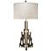 Jamie Young Skyscraper Champagne Leaf Metal Table Lamp