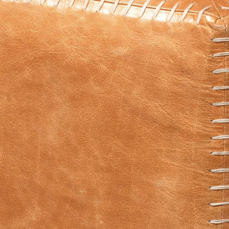 Image 4 Jamie Young Small Square Buff Leather Ottoman more views