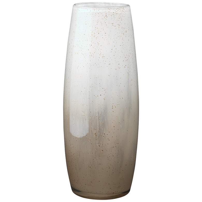 Image 1 Jamie Young Solar 14 inch High White and Gold Decorative Vase