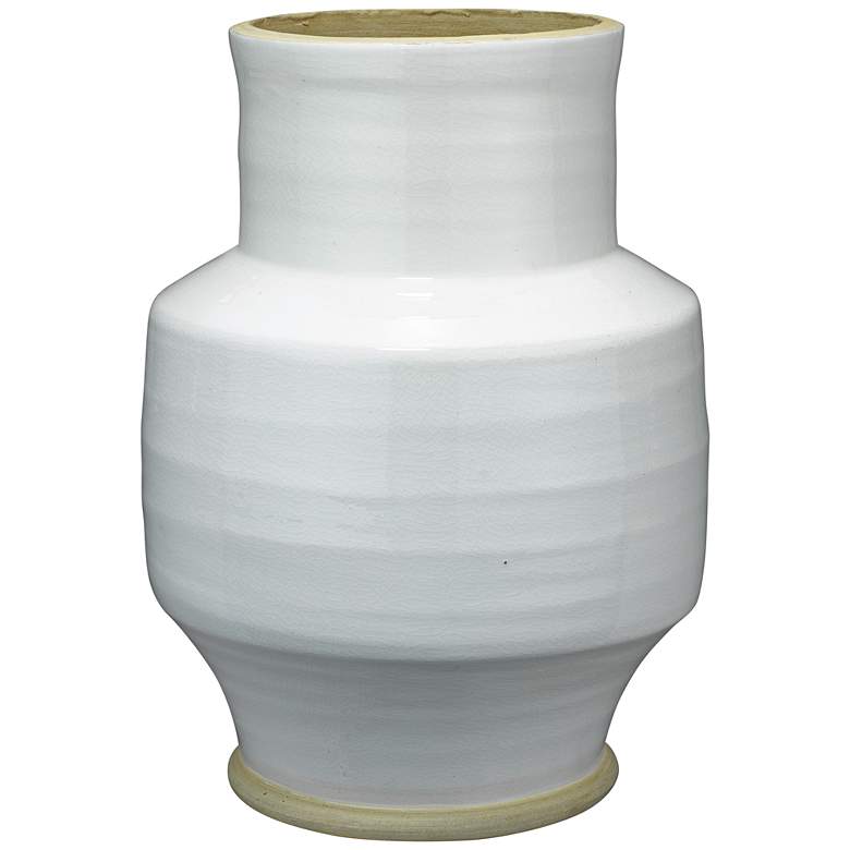 Image 1 Jamie Young Solstice White 13 inch High Ceramic Vase