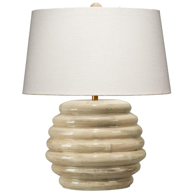 Image 1 Jamie Young Soroban Mango Wood Table Lamp with Linen Shade