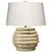 Jamie Young Soroban Mango Wood Table Lamp with Linen Shade
