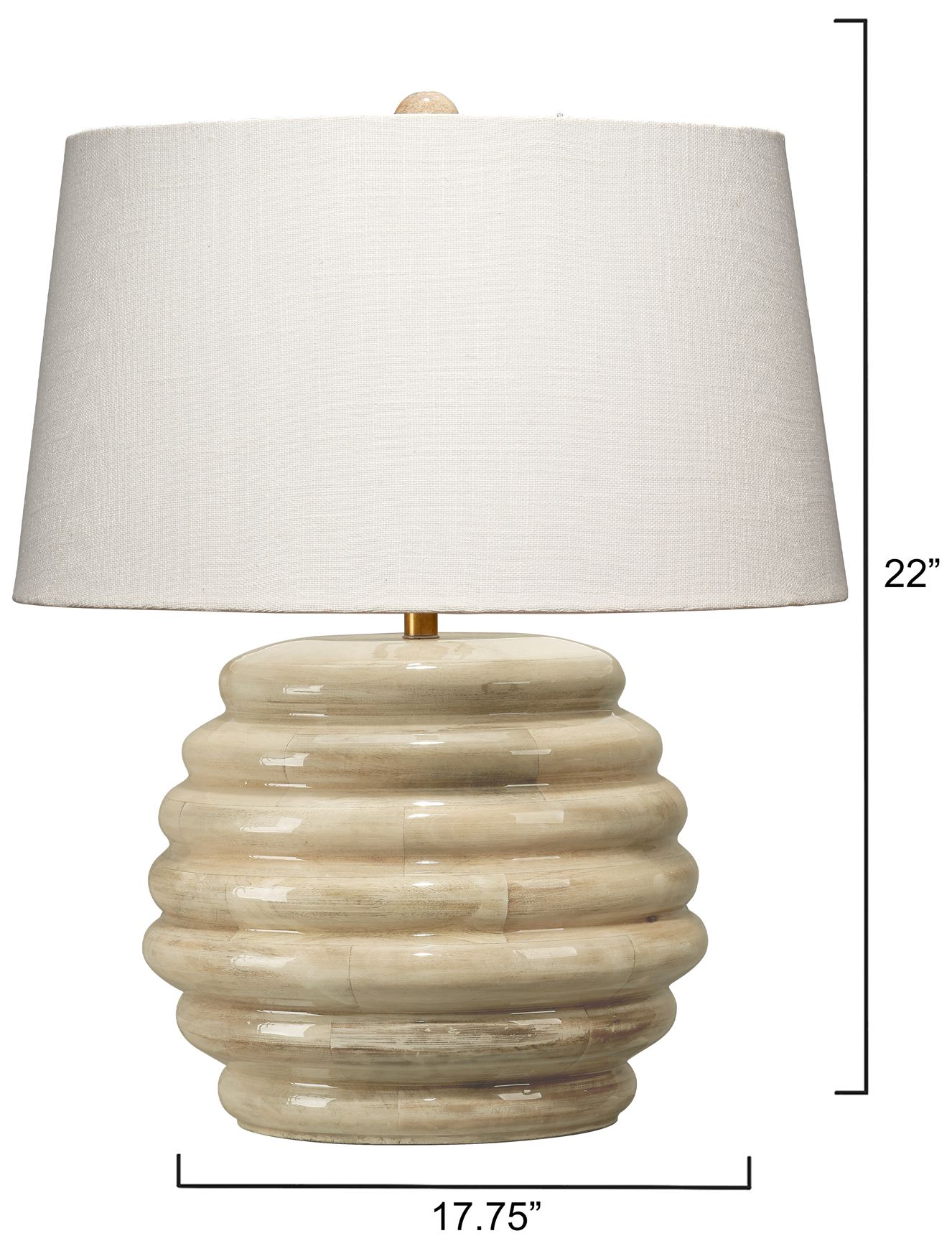 Image 6 Jamie Young Soroban Mango Wood Table Lamp with Linen Shade more views