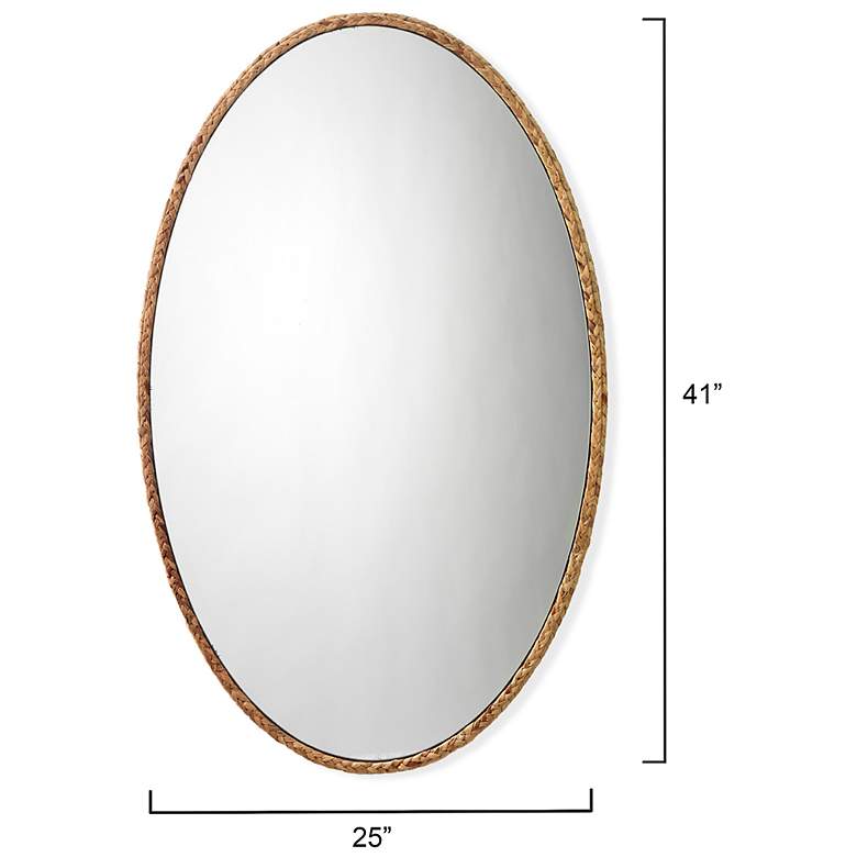 Image 3 Jamie Young Sparrow Braided 41" Oval Mirror more views