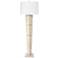 Jamie Young Spectacle 60" Soft Gray Horn Lacquer Floor Lamp