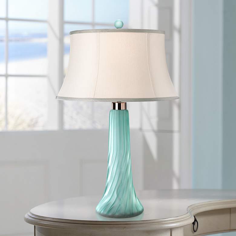 Image 1 Jamie Young Spiral Sea Glass Table Lamp