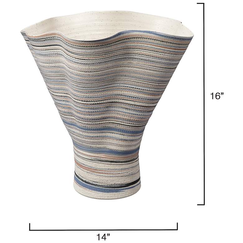 Image 3 Jamie Young Splayed Porcelain Decorative Vase more views