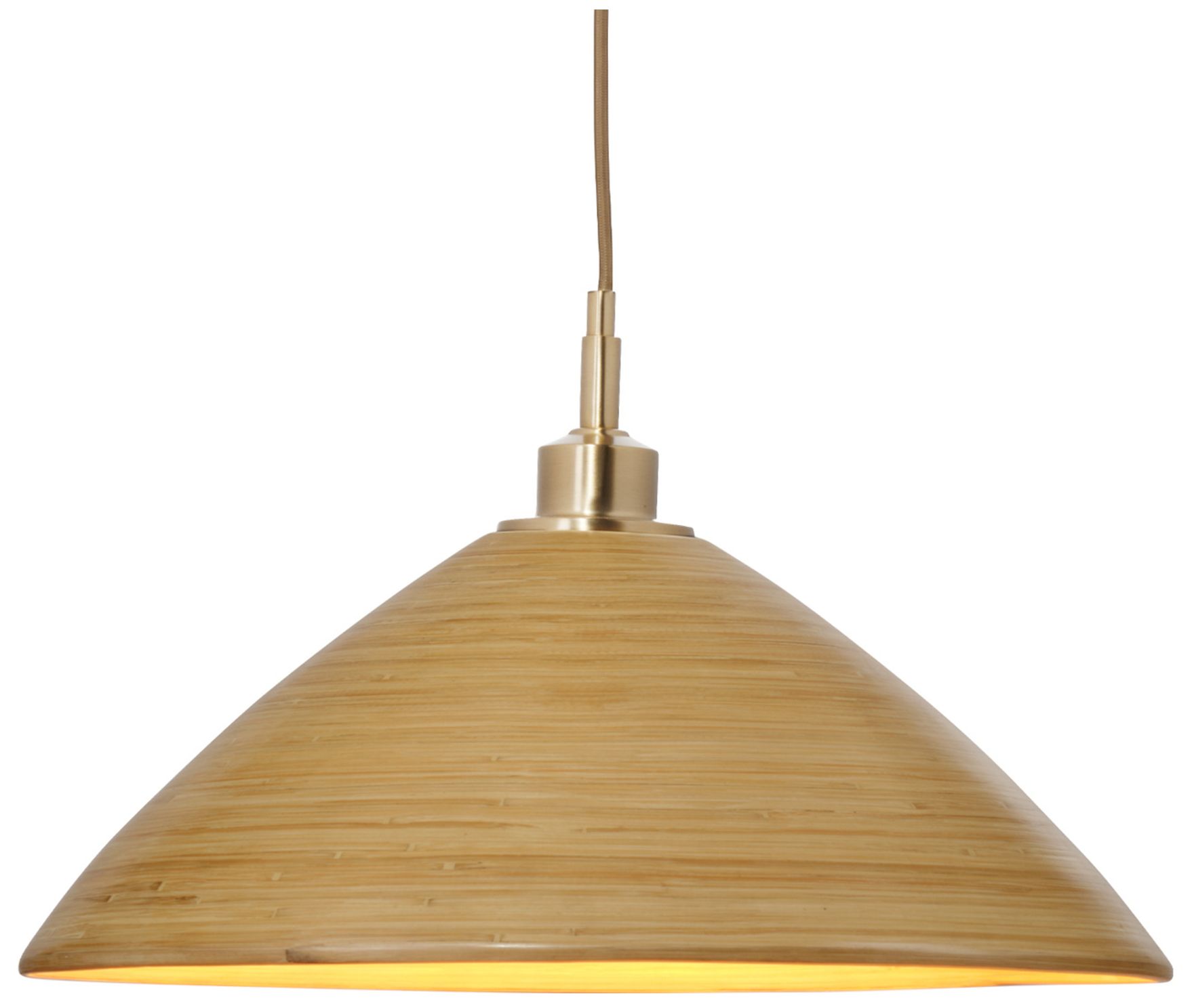 Image 4 Jamie Young Spun 1-Light Natural Bamboo Pendant 13" in Natural more views